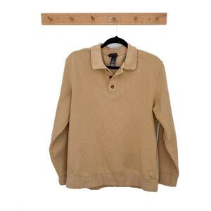 Tan Collared Sweater with Buttons from Zara Size M